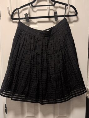 Calvin Klein Black Textured Circle Skirt